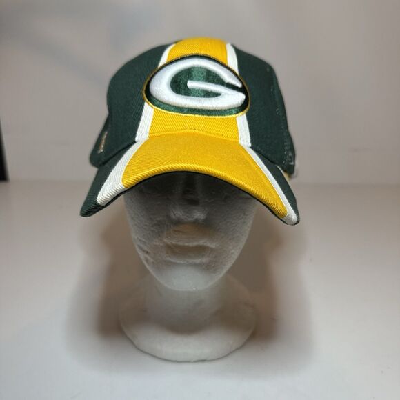 Reebok NFL Pro Line Green Bay Packers Hat Adjustable Closure Strap Back Green - Picture 1 of 6